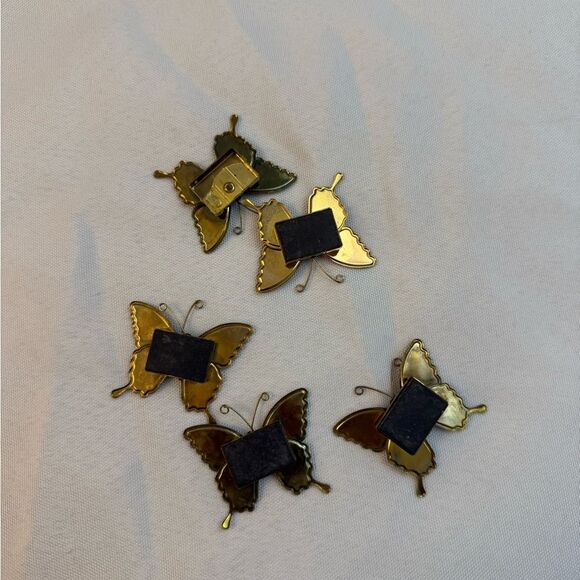VINTAGE ✨ Colorful Butterfly Brooch Magnet Set - Picture 3 of 5